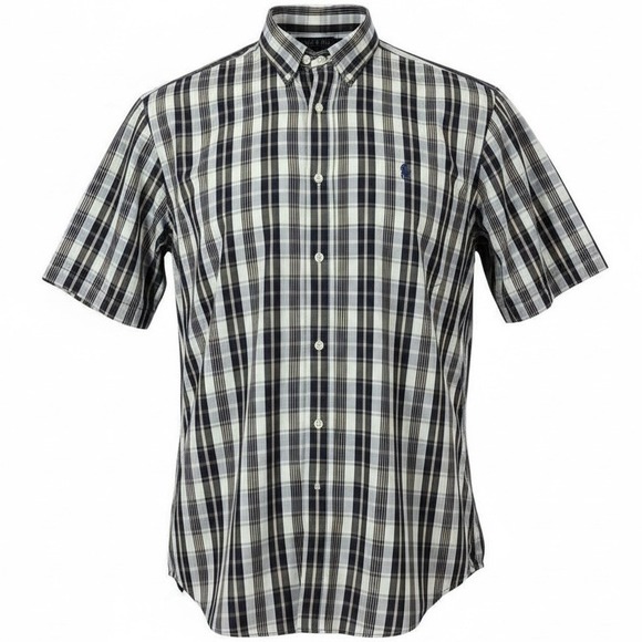 Polo Ralph Lauren Other - VTG Polo Ralph Lauren Classic Fit S/S Button Down Shirt Blue Plaid Men's Sz XL